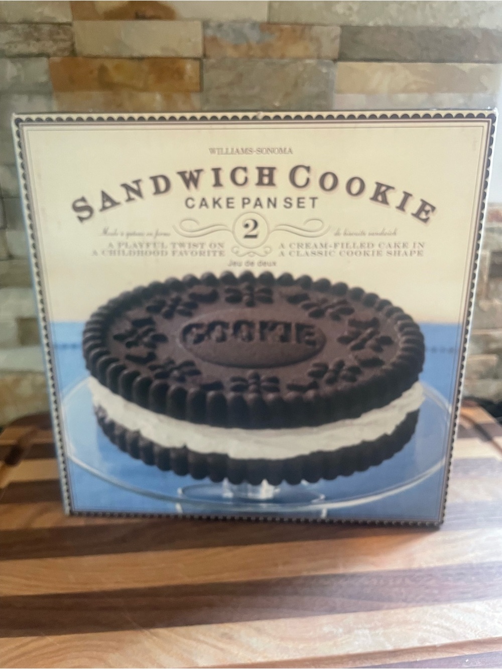 Williams Sonoma sandwich cookie pan set of two baking giant oreo